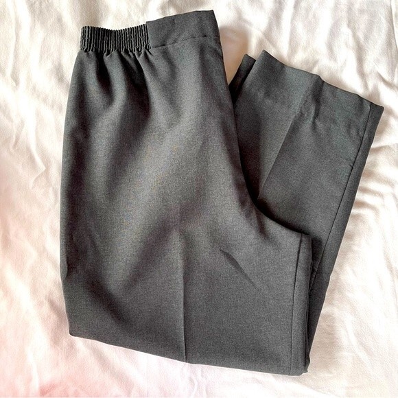 Carriage Court Polyester Pants with elastic waist Sz 18S Grey - Picture 1 of 5